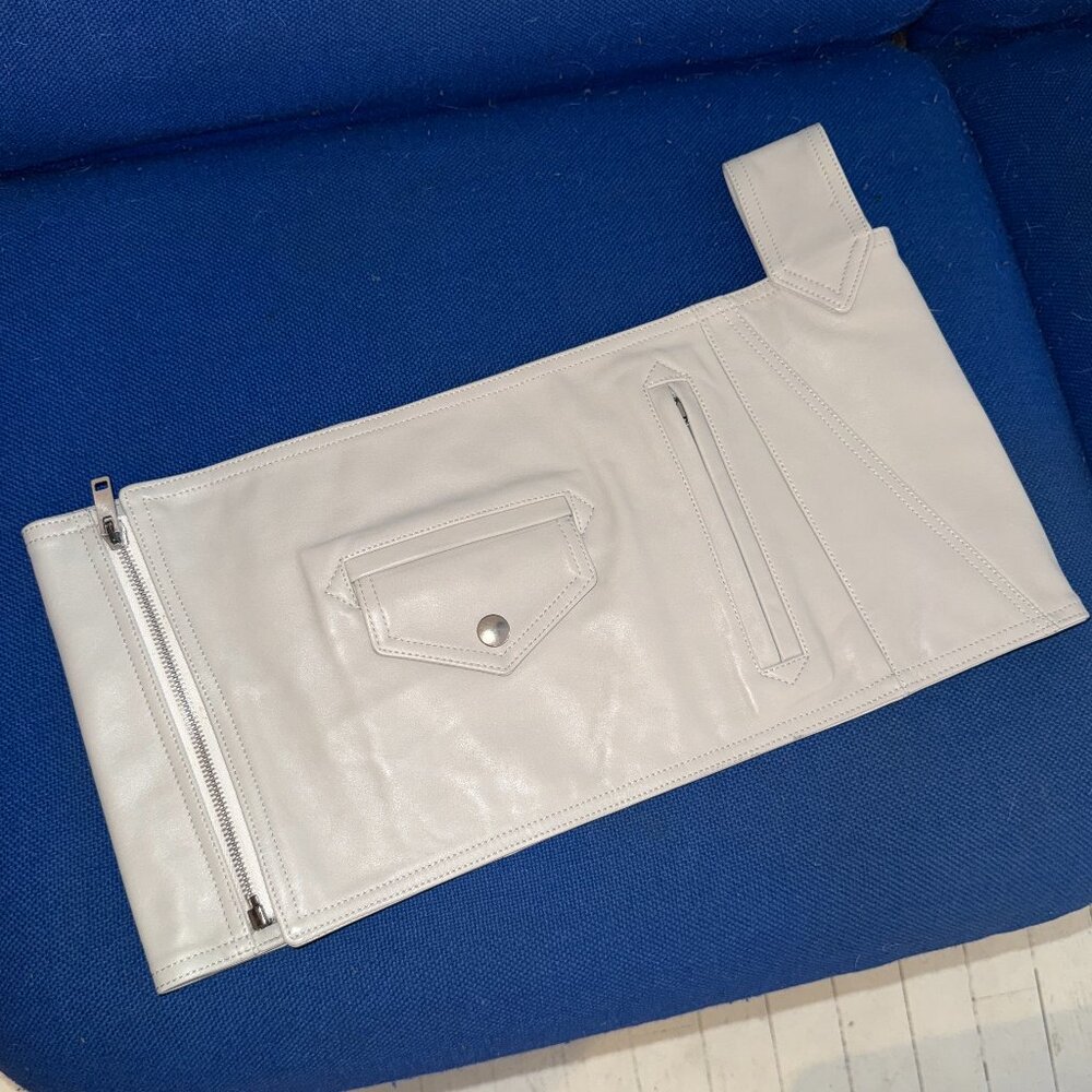 Celine Rare Runway Leather Microskirt